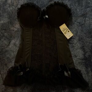 Elegant y2k Black Lace Corset